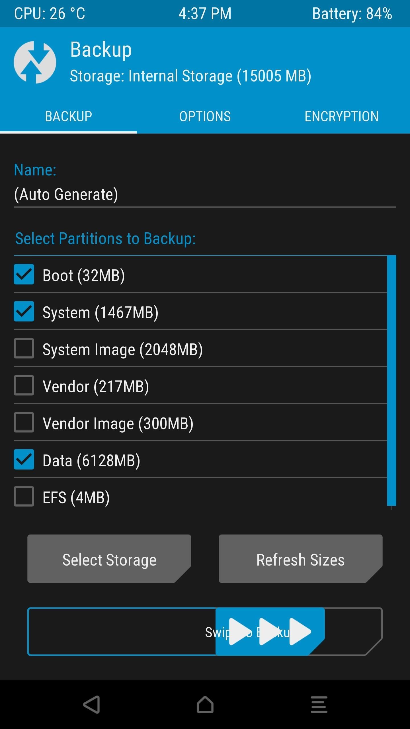 nandroid backup twrp
